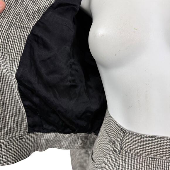 Esprit Sport Vintage Houndstooth 90s Pleated Skirt & Jacket Set 2 Piece sz 7 / M - Picture 13 of 16